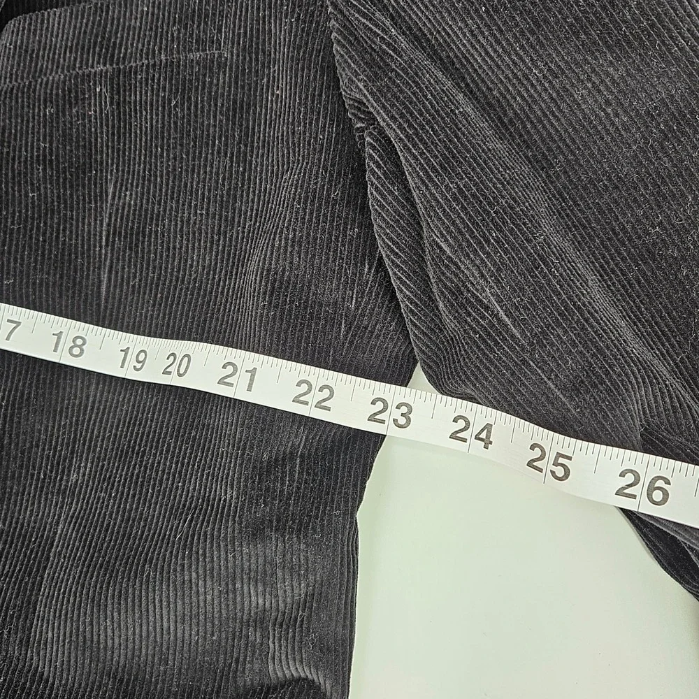 Adolofo Black Corduroy Blazer Jacket Sport Coat Elbow Patches Classic Fit‎ 44R